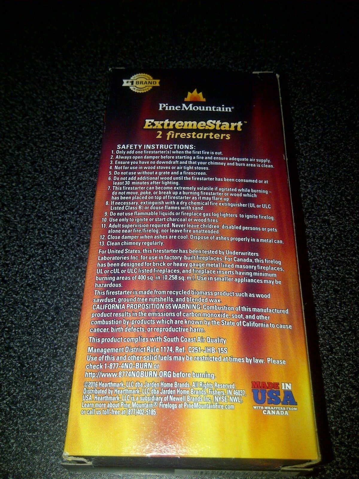 Pine Mountain Extreme Start Wrapped Fire Starter (2-Pack) Burns 20 Minutes - Fresh Stock Dated January 2026