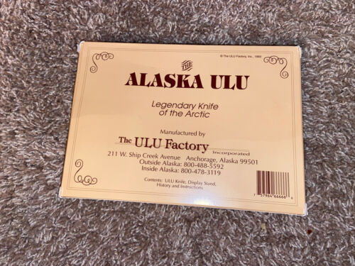 NEW Alaska ULU Legendary Knife Of The Arctic-the Ulu Factory, 1993, Stand, Instr - Fresh Stock Dated January 2026