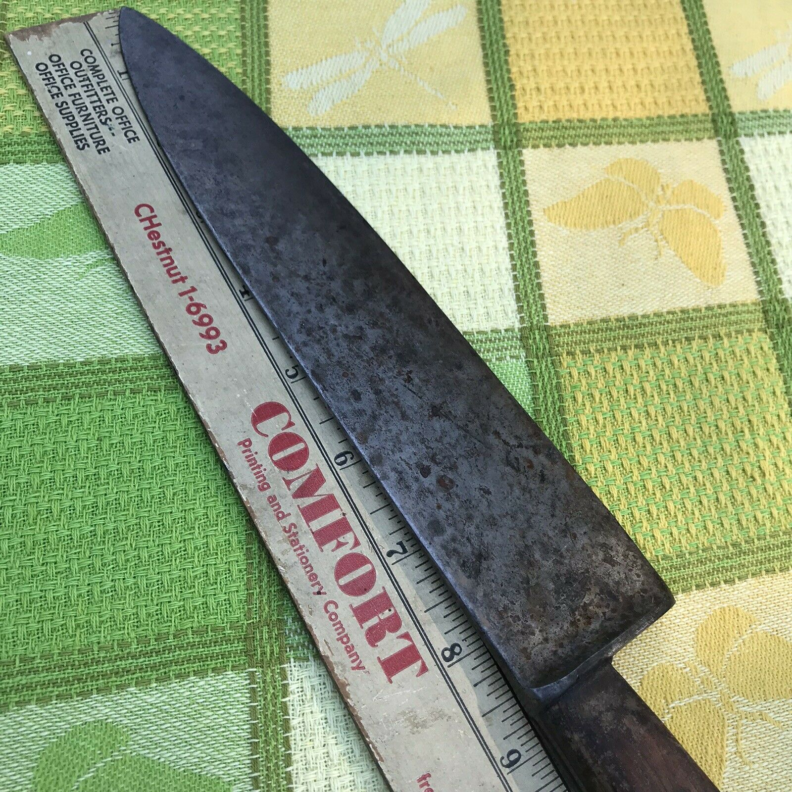 Vintage LL Bean Chef's Knife 8.5” Carbon Steel Blade Wooden Handle - Fresh Stock Dated January 2026