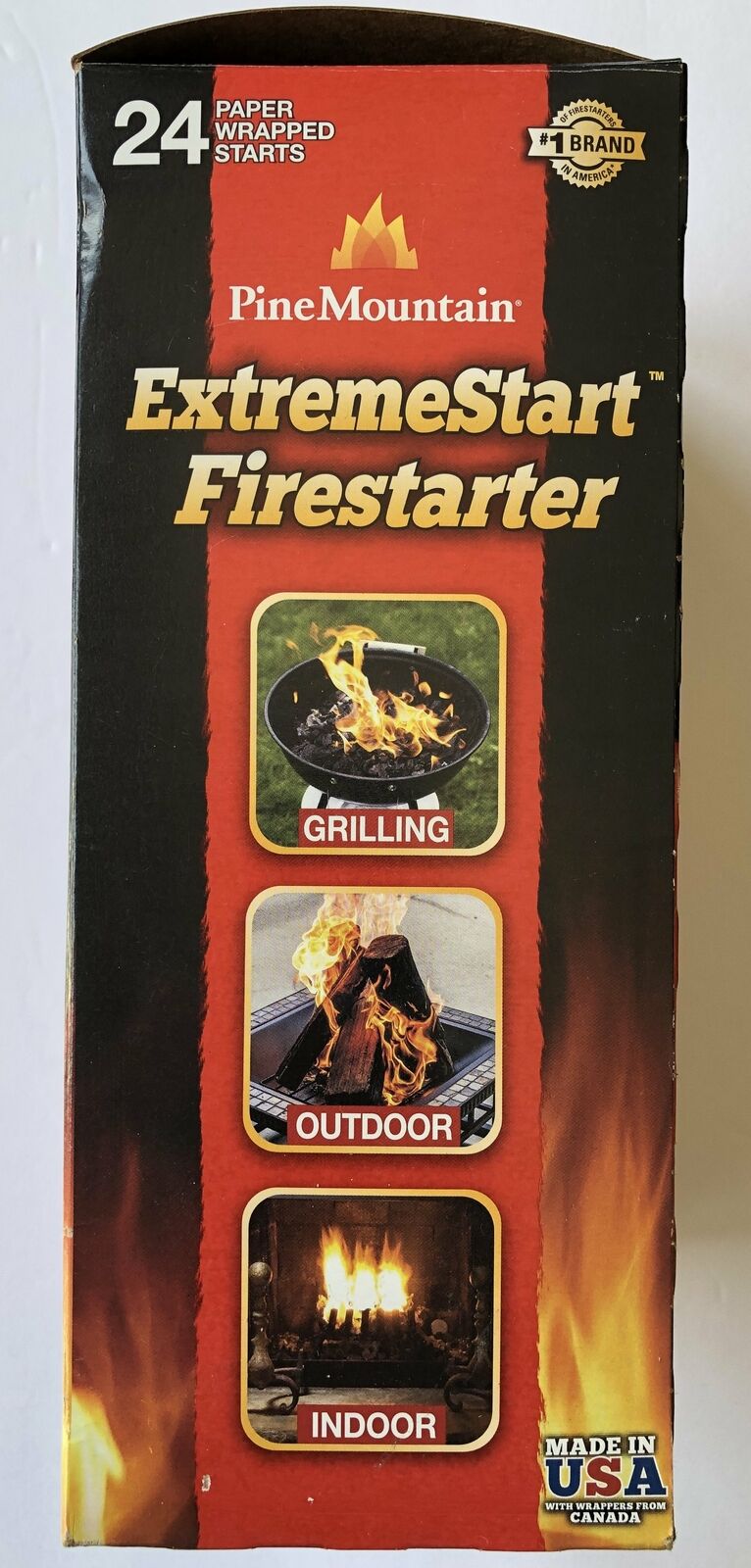 Pine Mountain Extreme Start Firestarter Lights Charcoal & Wool Fast 24 Paper Wra - Fresh Stock Dated December 2025