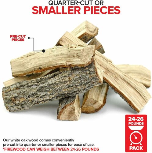 Stock Your Home Kiln Dried Wood Cooking Logs - Oak - 30 Lbs - Fresh Stock Dated December 2025