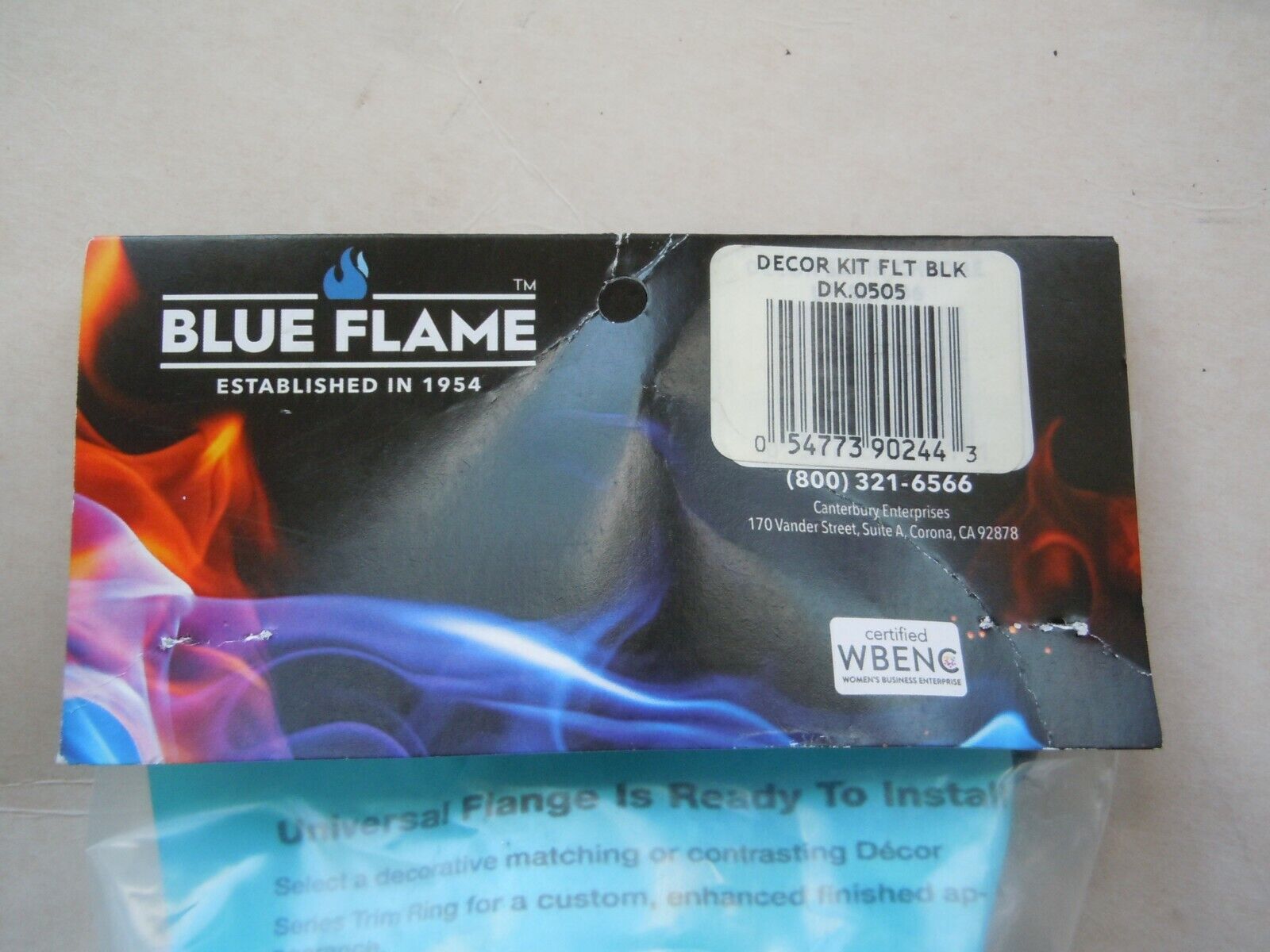 Blue Flame DK0505 Universal Valve Flange and Key for Fireplaces & Firepits Blac - Fresh Stock Dated January 2026