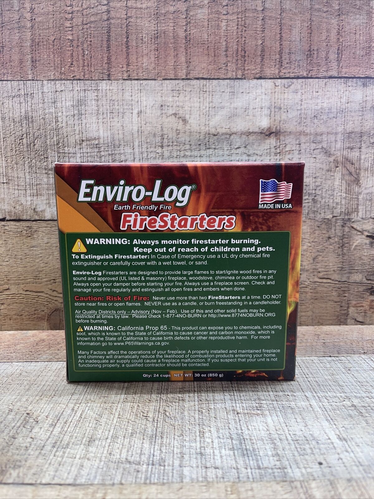 NEW Easy to use Fire starter Enviro-Log 2.5-lb Wax Burns cleanly (24-Pack) - Fresh Stock Dated December 2025