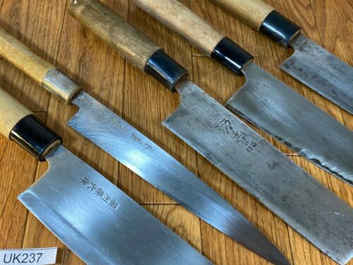 Japanese Chef's Kitchen Knife Set 5 Piece NAKIRI YANAGIBA SANTOKU Japan UK237 - Fresh Stock Dated January 2026