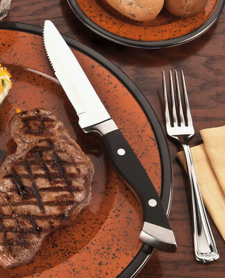 4 Longhorn Steakhouse Steak Knives (No Logo, Rounded Tip) - Fresh Stock Dated January 2026