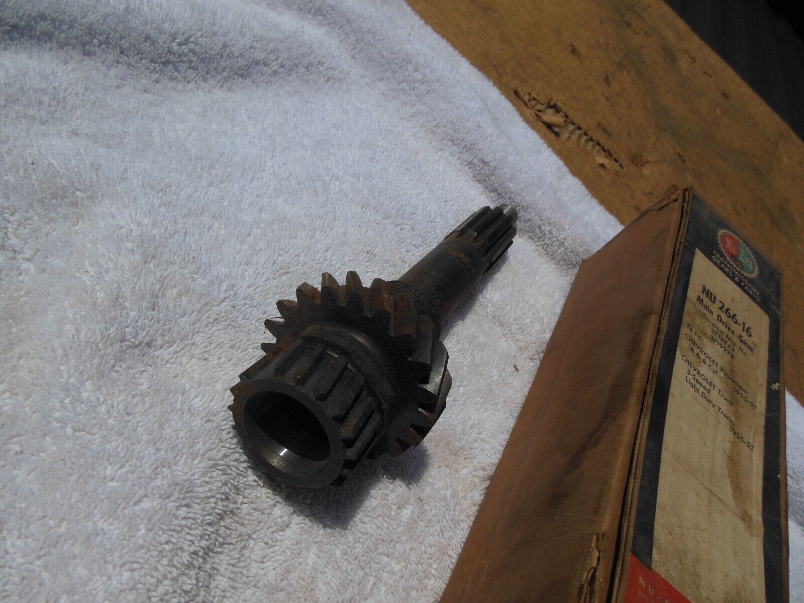 1955 1956 1957 Chevrolet 3 speed transmission main drive gear New Old stock Repl - Fresh Stock Dated December 2025