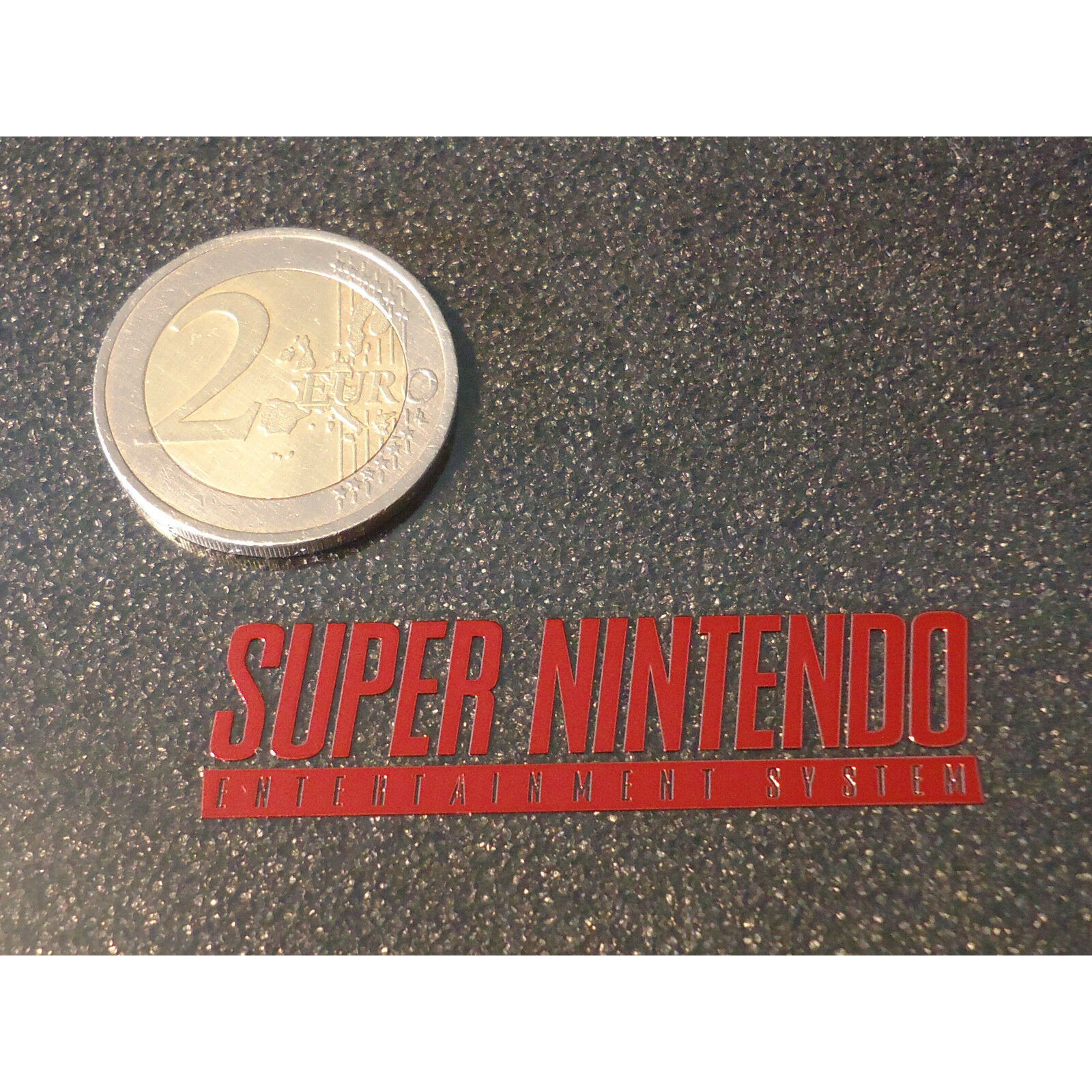 Super Nintendo SNES Label / Aufkleber / Sticker / Badge / Logo 50 x 13mm [245b] - Fresh Stock Dated February 2026