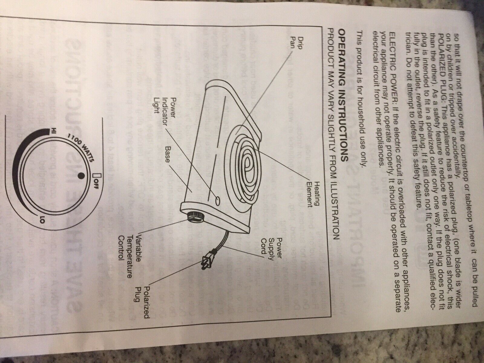Toastmaster Electric Buffet Range Space Saving Design Model 6421 New - Fresh Stock Dated February 2026