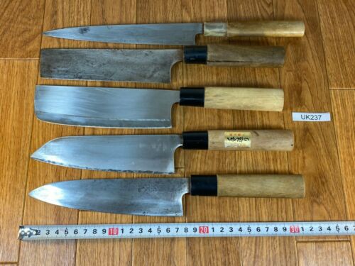 Japanese Chef's Kitchen Knife Set 5 Piece NAKIRI YANAGIBA SANTOKU Japan UK237 - Fresh Stock Dated January 2026