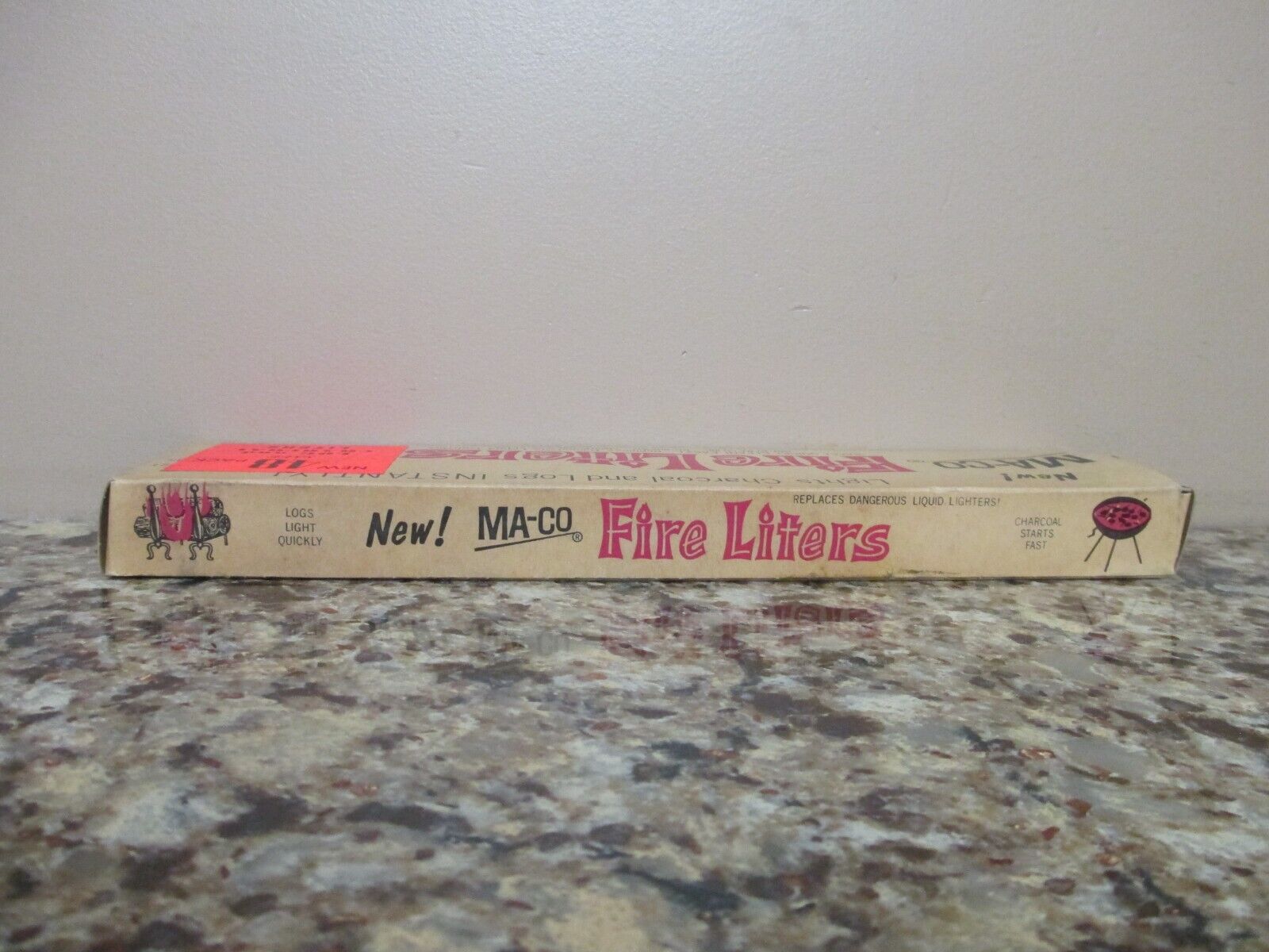 Box of 48 Vintage MA-CO FIRE LITERS Charcoal / Log Lighters Starters - NIB NOS - Fresh Stock Dated January 2026