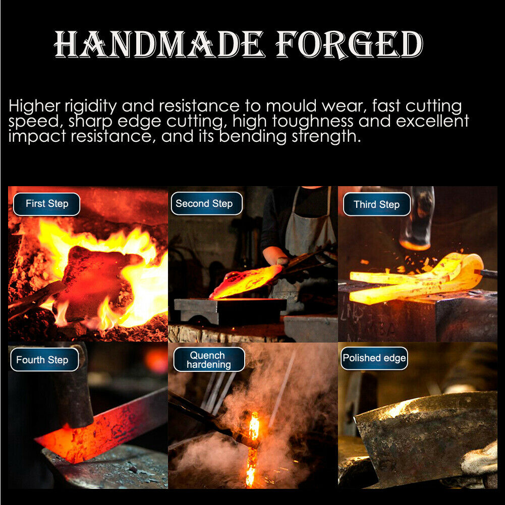 8 In Handmade Traditional Chinese Forged Chef Kitchen Meat Cleaver Slicing Knife - Fresh Stock Dated January 2026