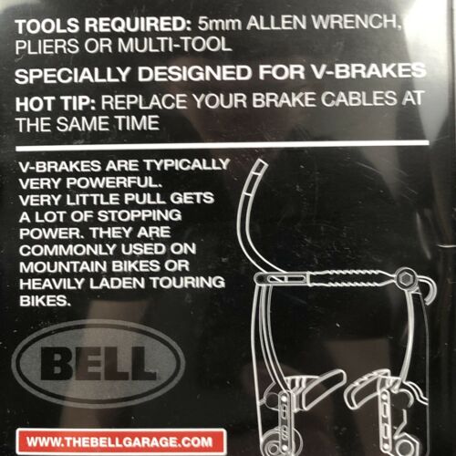 Premium Replacement V-Brake Pads Bell Sports Binder 450, Black - Fresh Stock Dated December 2025