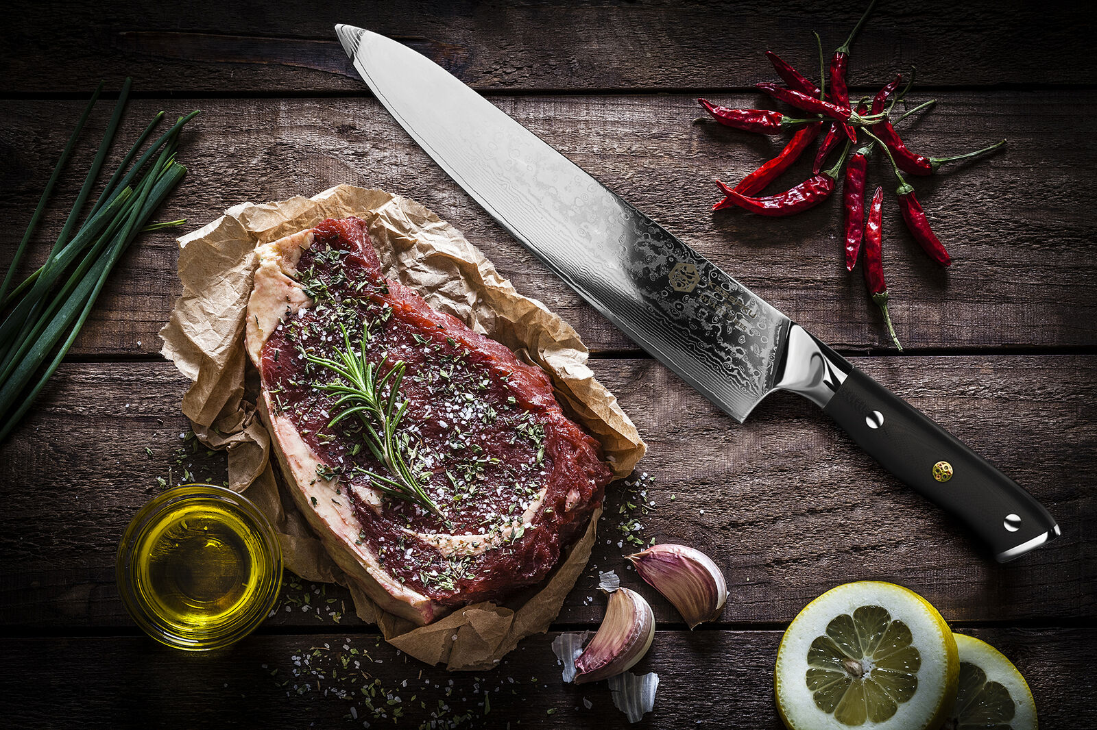 Kessaku Chef Knife Dynasty 67-Layer Japanese Damascus Stainless Steel, 9.5-Inch - Fresh Stock Dated January 2026