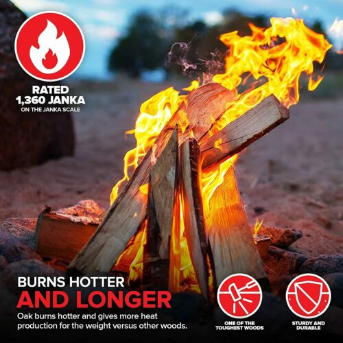 Stock Your Home Kiln Dried Wood Cooking Logs - Oak - 30 Lbs - Fresh Stock Dated December 2025