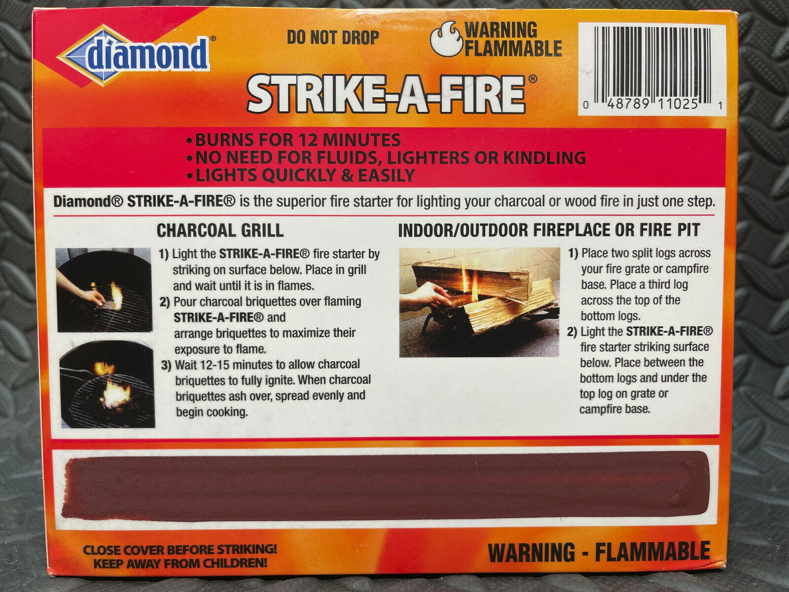 Diamond Strike-A-Fire Starter That Strikes Like A Match (Box of 48)  Ships Today - Fresh Stock Dated December 2025