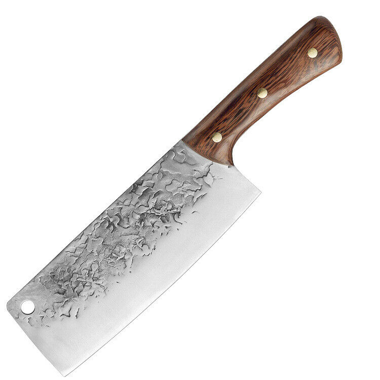 8 In Handmade Traditional Chinese Forged Chef Kitchen Meat Cleaver Slicing Knife - Fresh Stock Dated January 2026