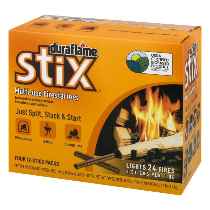 Duraflame Stix Multi-use Firelighters Light Wood Or Charcoal Fires, Case Of 4, 1 - Fresh Stock Dated January 2026