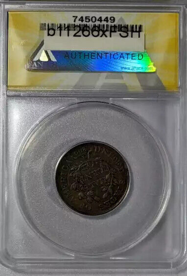 1806 Half Cent ANACS XF-40 small 6 no stems - Fresh Stock Dated December 2025