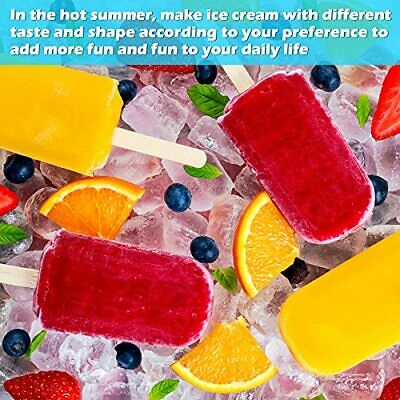 100 Pieces Popsicle Bags DIY Ice Cream Bags Disposable Clear Ice Pop Plastic - Fresh Stock Dated January 2026