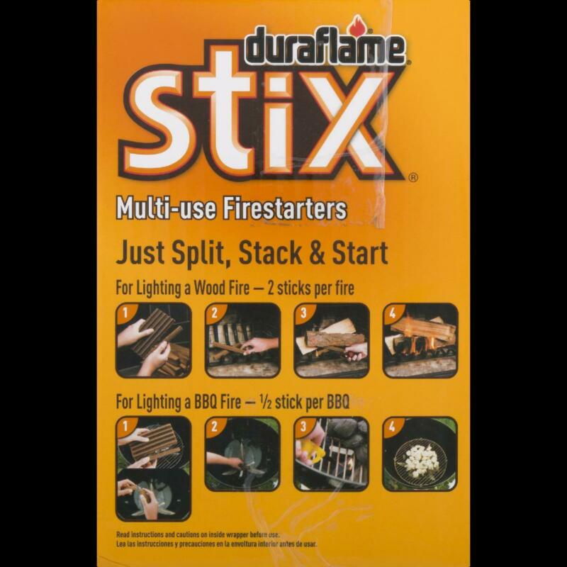 Duraflame Stix Multi-use Firelighters Light Wood Or Charcoal Fires, Case Of 4, 1 - Fresh Stock Dated January 2026