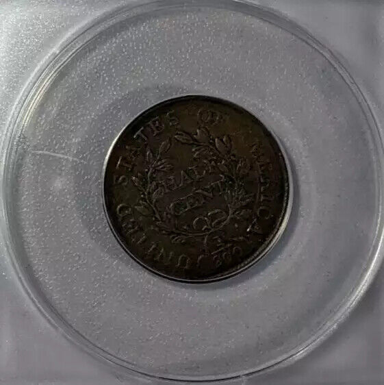 1806 Half Cent ANACS XF-40 small 6 no stems - Fresh Stock Dated December 2025