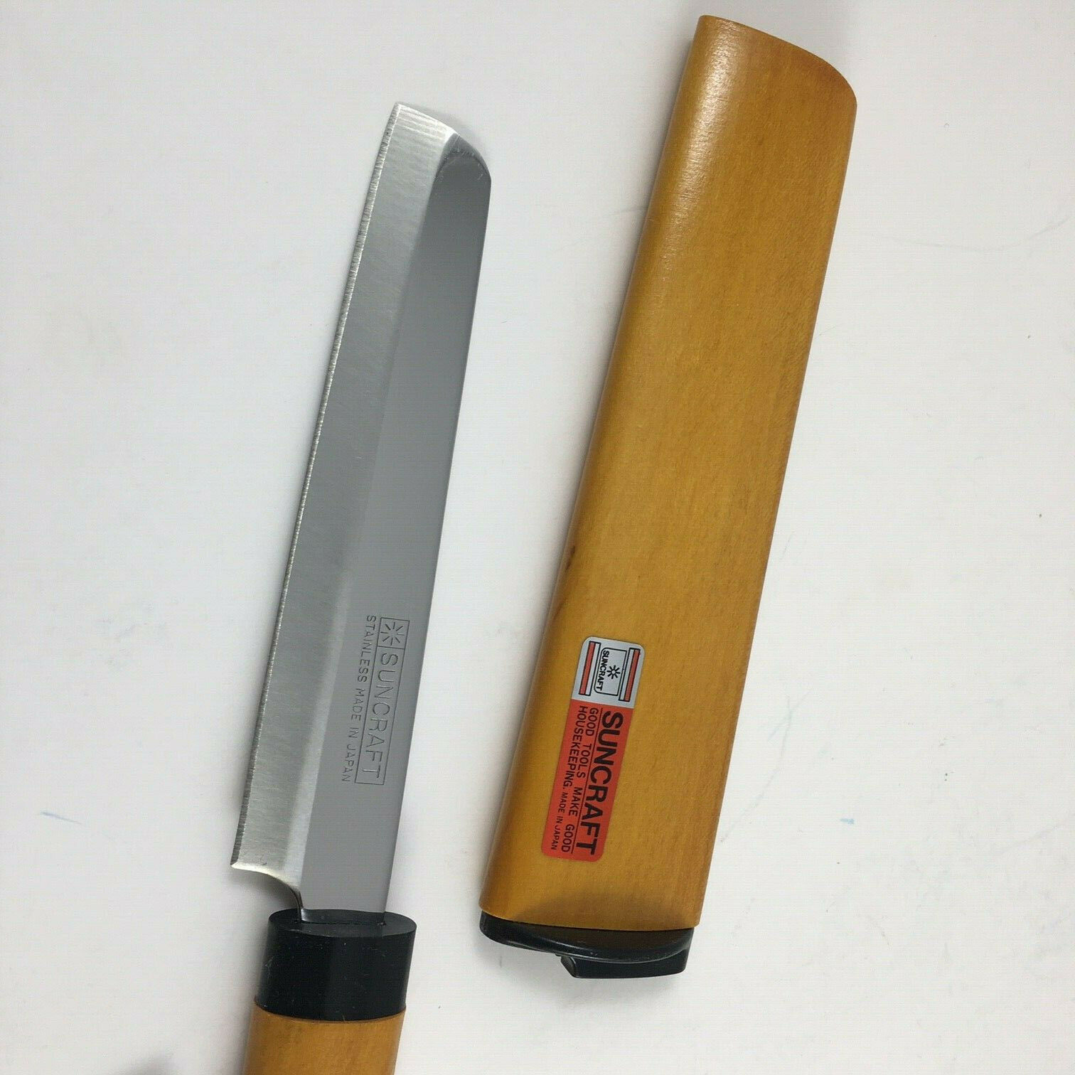 Kotobuki Japanese Kitchen Cheese Knife Brown Wood Handle Cover Made in Japan - Fresh Stock Dated January 2026