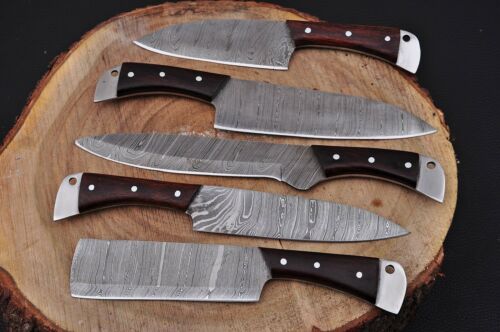 Custom Handmade HAND FORGED DAMASCUS STEEL CHEF KNIFE Set Kitchen Knives-Pro12 - Fresh Stock Dated January 2026