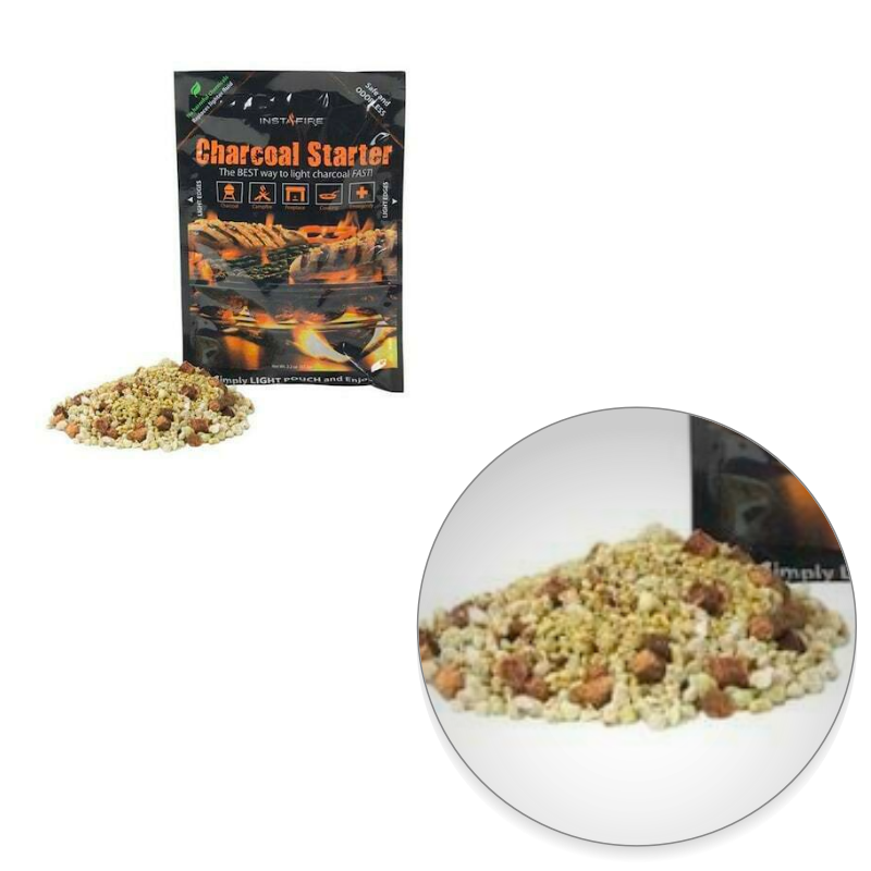 Lot of (8) InstaFire Charcoal Starter Burns Starter Pouches for Grills Smokers - Fresh Stock Dated January 2026