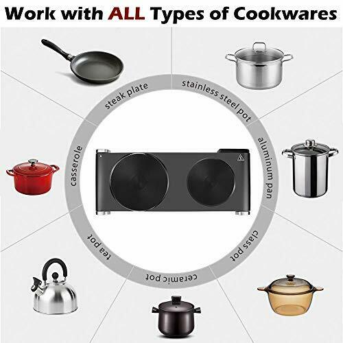 CUSIMAX 900W+900W Double Hot Plates, Cast Iron hot plates, Electric - Fresh Stock Dated February 2026