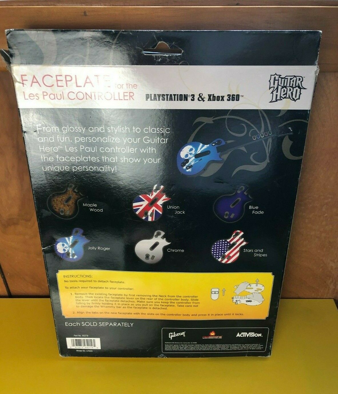 Guitar Hero Faceplate Les Paul Controller Star & Stripes PS3 Xbox 360 New - Fresh Stock Dated February 2026