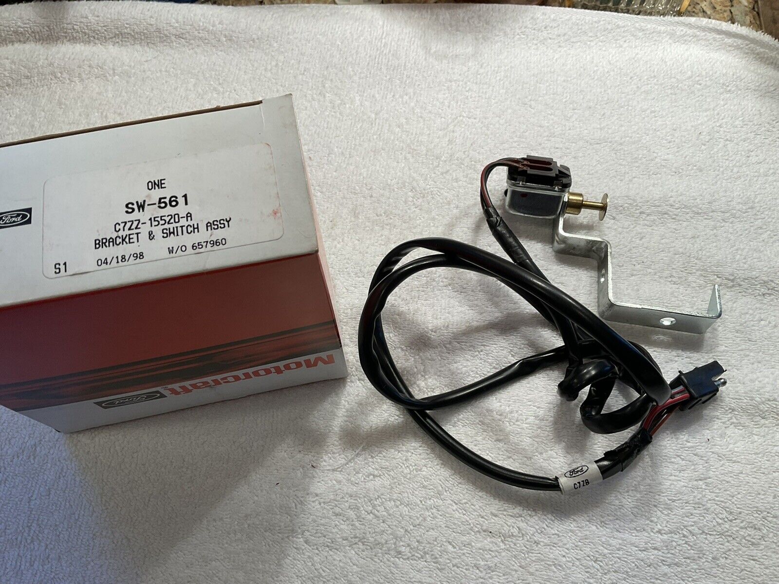 NOS Ford, 1967 1968 Mustang 4 Speed Back Up Light Switch, C7ZZ-15520-A - Fresh Stock Dated December 2025