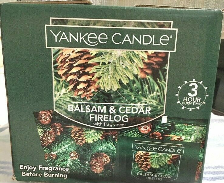 4 Pack Fire logs Yankee Candle Pine Mountain Balsam Cedar Fireplace Wood Burning - Fresh Stock Dated January 2026
