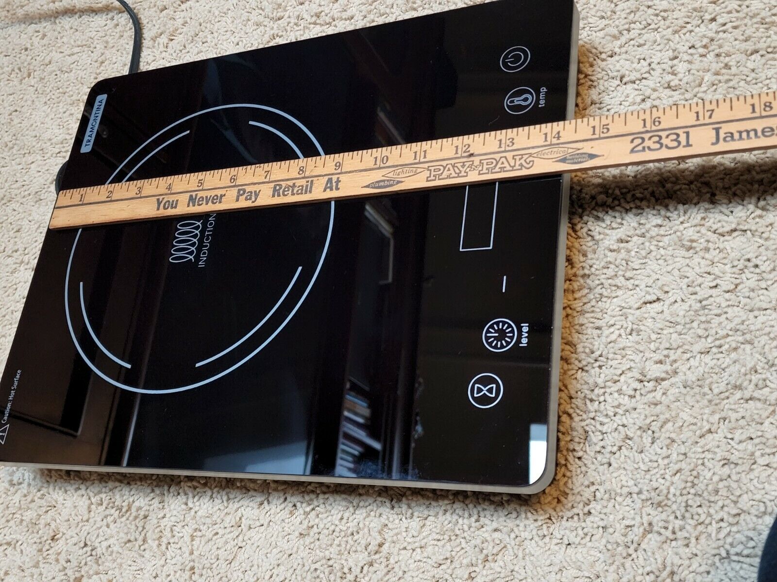 Tramontina Single Hop Induction Cooktop 81500/108 1800W RV Camping Boat - Fresh Stock Dated February 2026