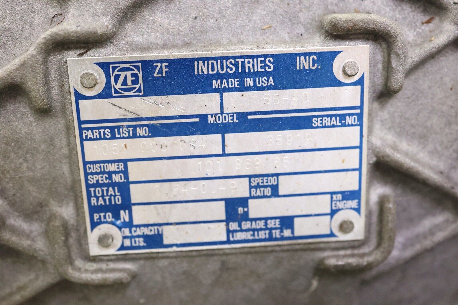 C4 Corvette ZF 6 Speed Manual Transmission 44k 1994 1989-1996 SEE DESCRIPTION - Fresh Stock Dated December 2025