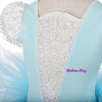 Blue Cinderella Shimmery Ballet Tutu Dance Costume Fairy Dress Up Size 3-4 BA062 - Fresh Stock Dated December 2025