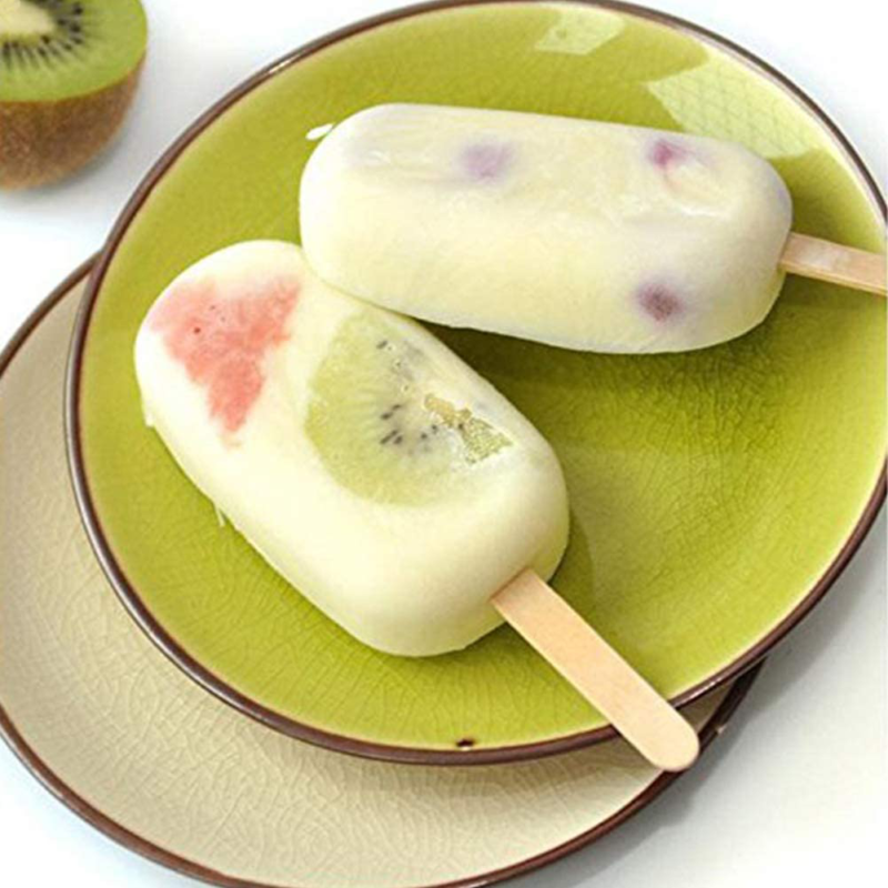 Loveinusa Ice Cream Mold Set, Square Cakesicle Mold Small Popsicle Molds 50 Wood - Fresh Stock Dated February 2026