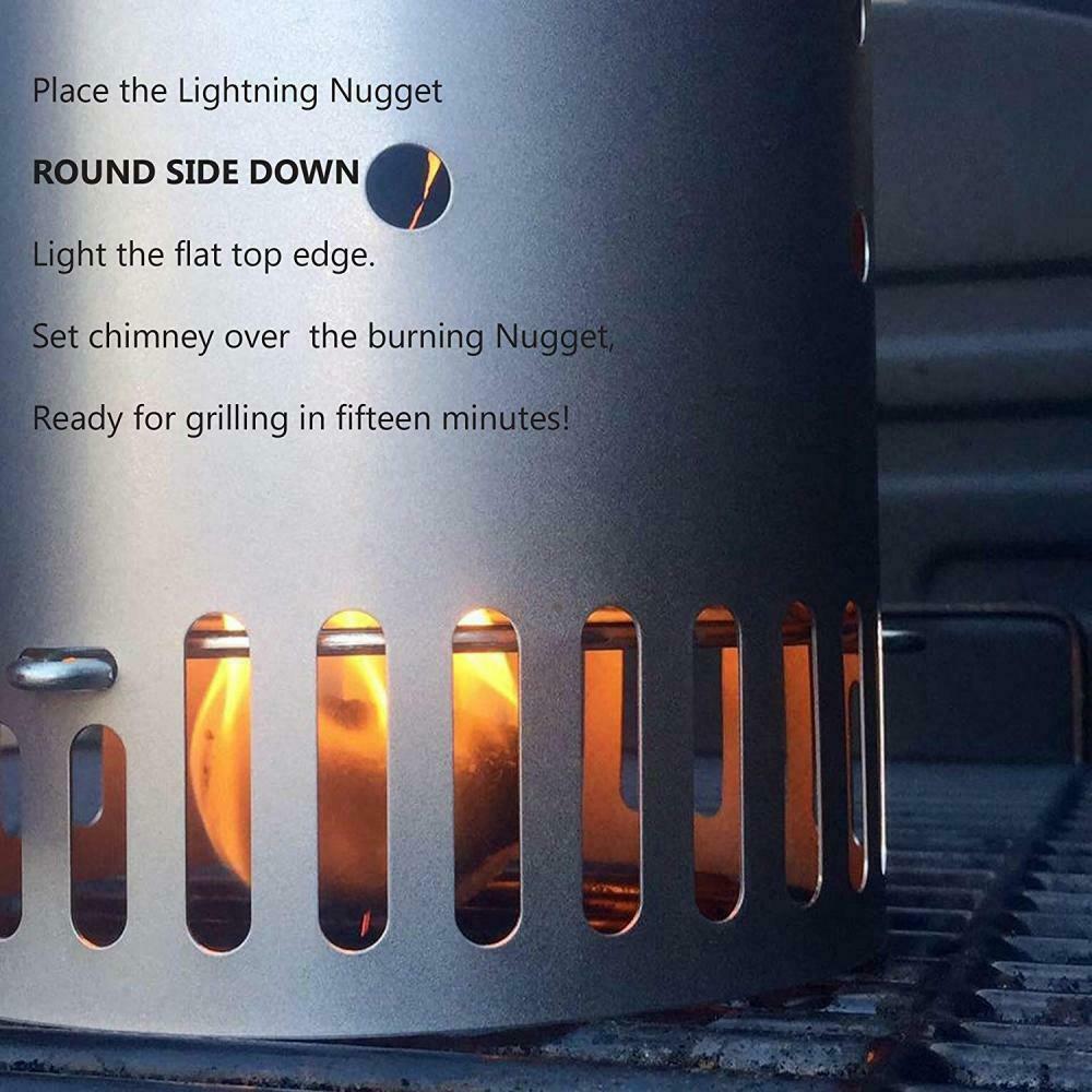 Lightning Nuggets 50 Fire Starters for Grills Campfires Fire Pits - Non-Toxic - Fresh Stock Dated January 2026