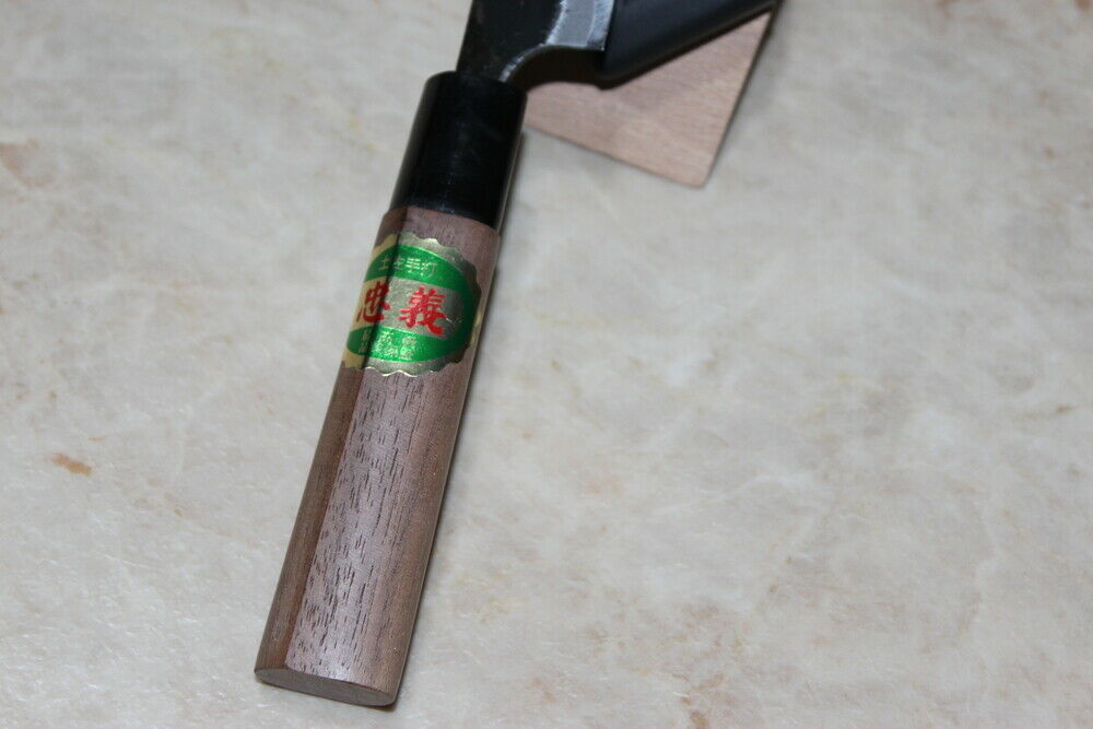 Japanese Kurouchi petty knife Blue 1 steel 120 mm chestnut handle Tadayoshi - Fresh Stock Dated February 2026