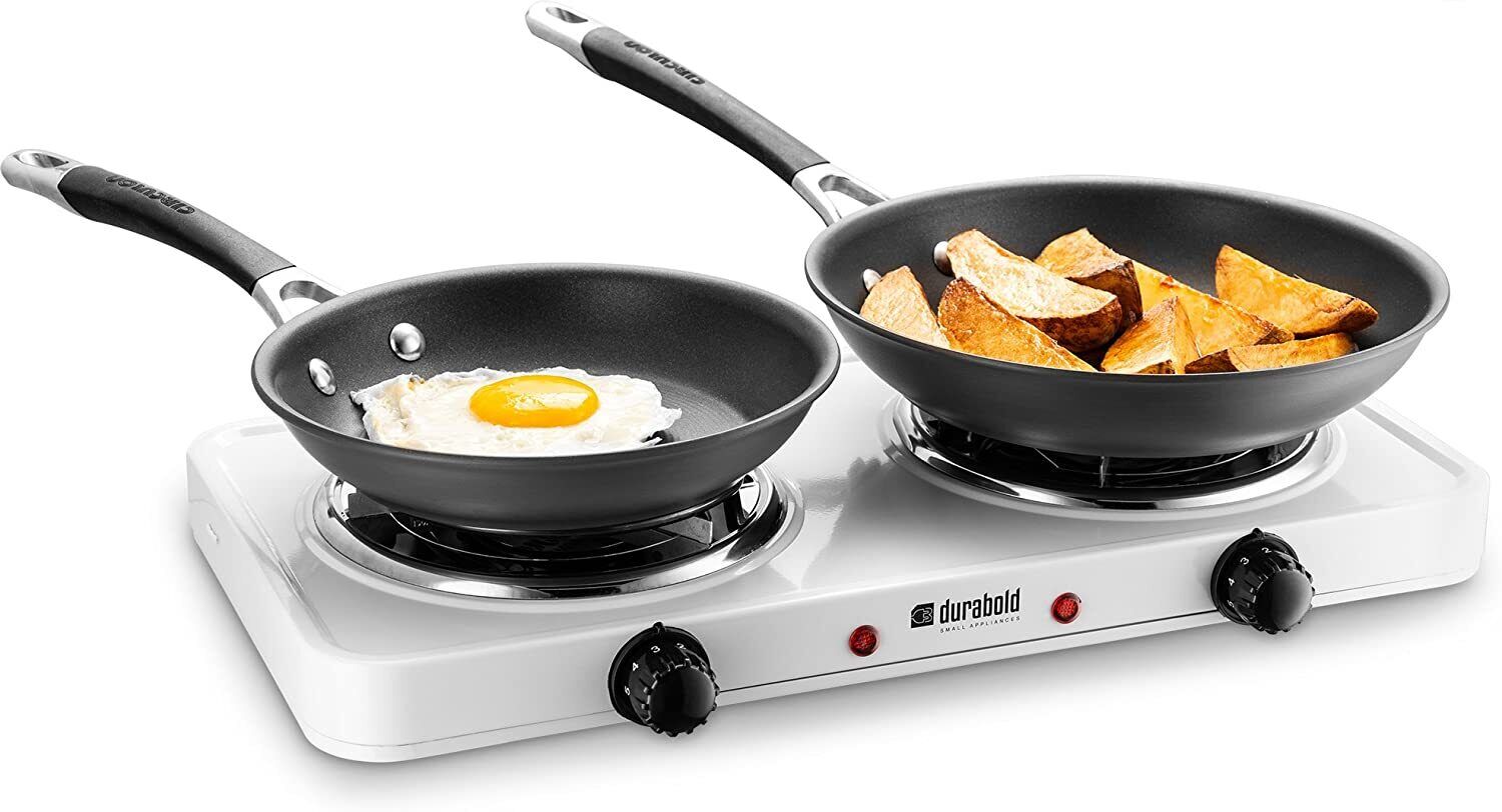 Estufas electricas estufa portatil cocina 2 quemadores de acero inoxidable - Fresh Stock Dated February 2026