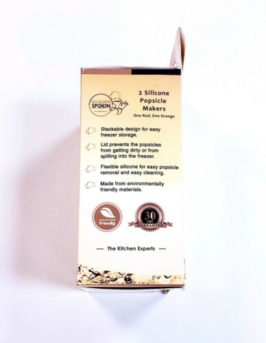 Golden Spoon Silicone Popsicle Makers W/ Reusable Sticks 2pk Makes 4 Popsicles - Fresh Stock Dated February 2026