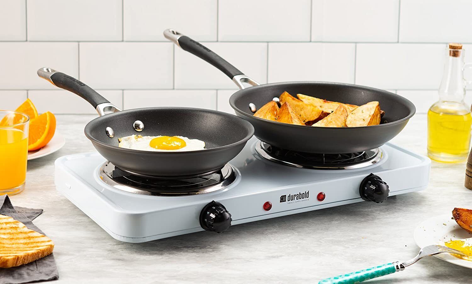 Estufas electricas estufa portatil cocina 2 quemadores de acero inoxidable - Fresh Stock Dated February 2026