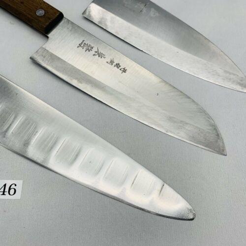 Damaged Lot of three Japanese Chef's Kitchen Knives  From Japan ST446 - Fresh Stock Dated January 2026