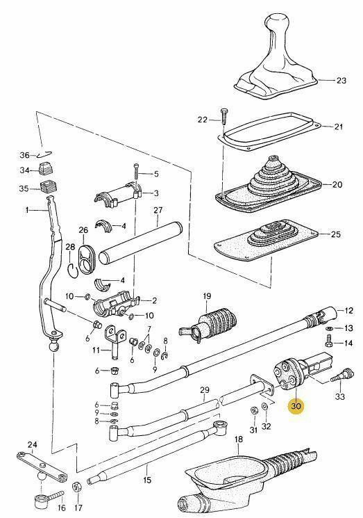 Porsche 993 Transmission G50 Shift Coupler 95042402801 - Fresh Stock Dated December 2025