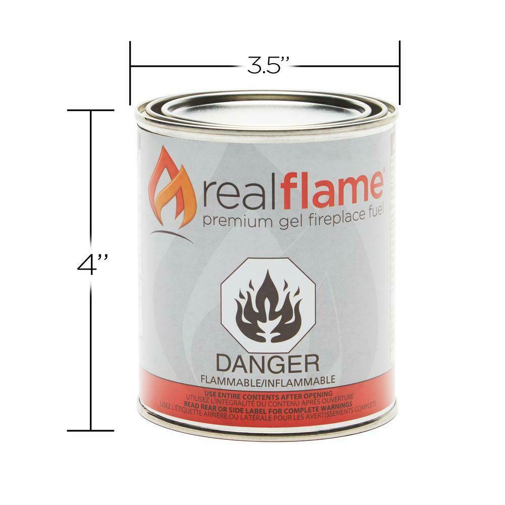 13 oz. 24 lb. Gel Fuel Cans (24-Pack) Indoor Outdoor Crackles Popping RealFlame - Fresh Stock Dated December 2025