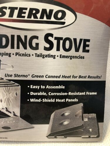 Sterno Emergencies Camping Folding Stove Single Burner. S0818  70146 Made In USA - Fresh Stock Dated February 2026