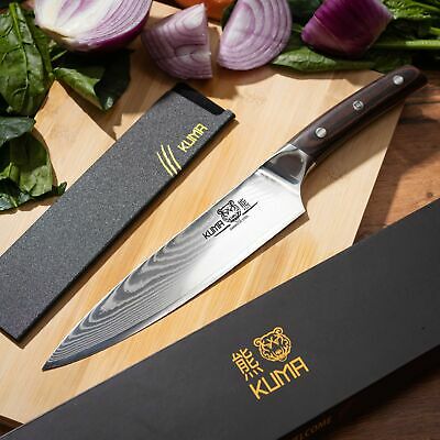 KUMA VG10 Damascus Chef Knife – 8 inch Chef Knife With Premium Wooden Handle - Fresh Stock Dated January 2026