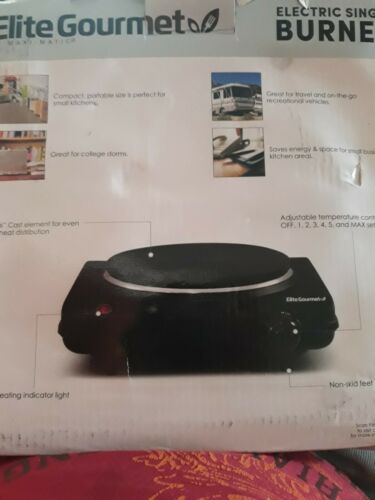 Portable Single Electric Burner Hot Plate Stove Dorm RV Travel Cook Countertop - Fresh Stock Dated February 2026