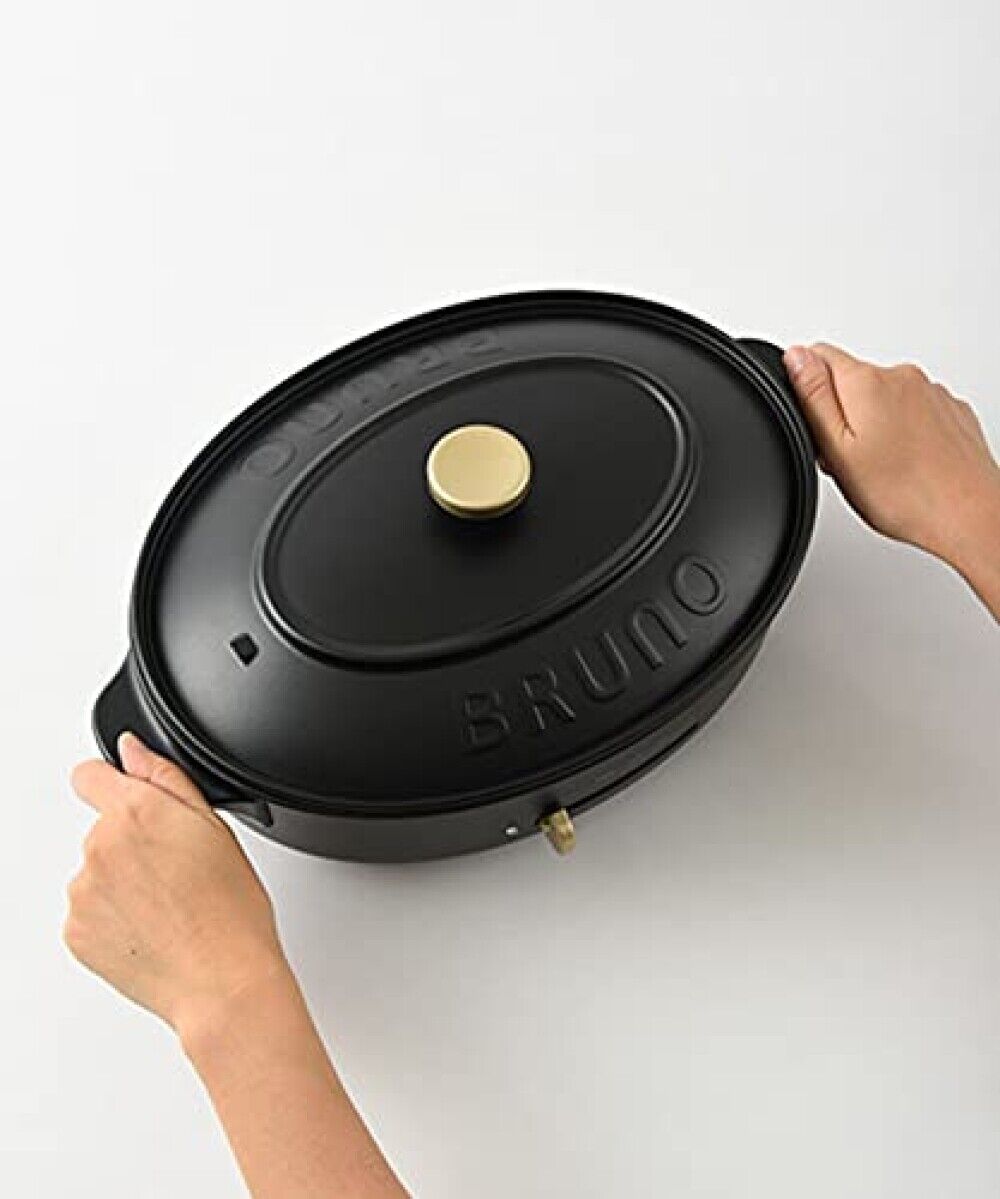 Bruno Oval Hot Plate BOE053-GRG (Greige) 3 plates set Grill 100V F/S Japan - Fresh Stock Dated February 2026