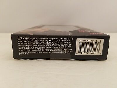 Tzumi ProBuds Driver Series 2-in-1 Micro Bluetooth Ear Piece & Car Charger 4617B - Fresh Stock Dated December 2025