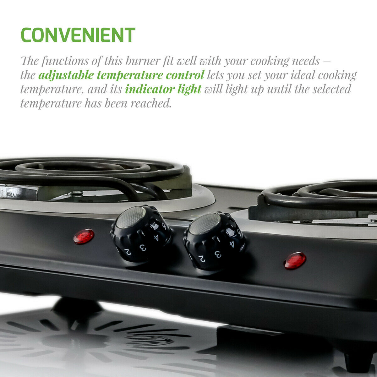 Ovente Electric Double Coil Burner 6 Inch Hot Plate Portable Cooktop BGC102B - Fresh Stock Dated February 2026